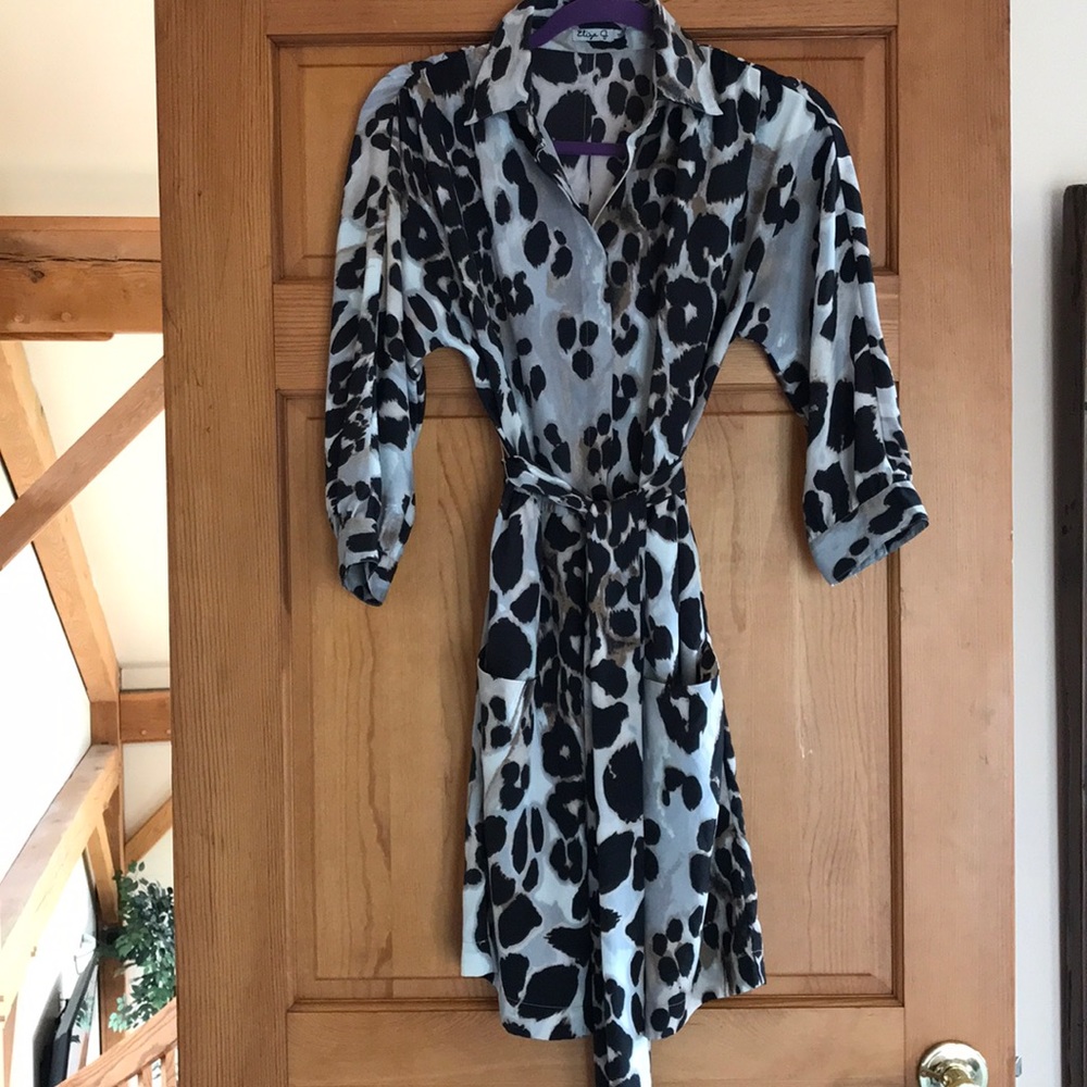 Eliza J Animal print belted Dress